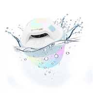 Głośniki przenośne - Pływający głośnik basenowy 8W Technaxx LED do 10m BT mikrofon (biały) - miniaturka - grafika 1