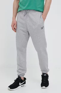 Reebok spodnie dresowe kolor szary melanżowe - Spodnie męskie - miniaturka - grafika 1