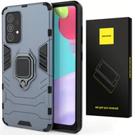 Etui i futerały do telefonów - Etui Pancerne Spacecase X-Ring Uchwyt Magnetyczny Uchwyt Ring Case Obudowa Plecki Galaxy A52 5G Niebieski - miniaturka - grafika 1