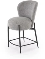 Taborety i hokery - Hoker niski H126 VELVET szary HALMAR - miniaturka - grafika 1