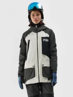 Kurtki damskie - Damska kurtka snowboardowa 4F 4FWAW24TTJAF587 - biała - miniaturka - grafika 1