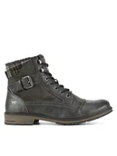 Botki męskie - Mustang Trzewiki 4157-605 Szary - miniaturka - grafika 1