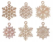 Bombki - Śnieżynki zawieszki płatki śniegu 10cm - ZESTAW 07 - miniaturka - grafika 1