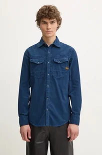 G-Star Raw koszula męska kolor niebieski slim z kołnierzykiem klasycznym D25223-C436 - Koszule męskie - miniaturka - grafika 1