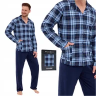 Piżamy damskie - Piżama męska rozpinana długi rękaw CORNETTE 114/72 M - miniaturka - grafika 1