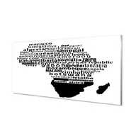 Dekoracje domu - Panel między szafki  Czarno białe napisy 120x60 cm - miniaturka - grafika 1