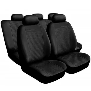 Auto-Dekor Pokrowce samochodowe PRESTIGE Czarne ALKANTARA + 24H DOSTAWA - Pokrowce na fotele - miniaturka - grafika 1