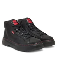 Sneakersy męskie - Sneakersy HUGO 50541834 Czarny - miniaturka - grafika 1