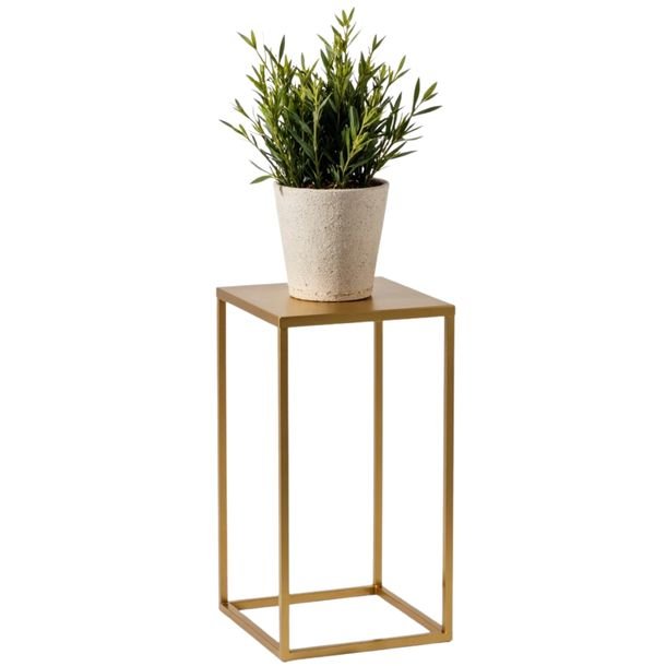 Kwietnik metalowy stojący loft złoty 60 cm stojak na kwiaty FRAMADO Polska