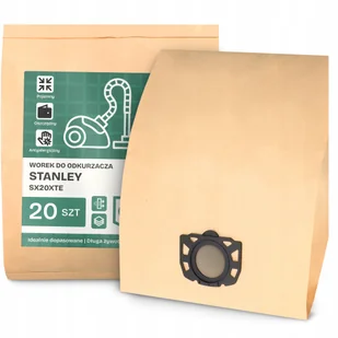 20x Worek do Odkurzacza Stanley SX20XTE Papierowy Pojemny Torba Worki 2A-W - Worki do odkurzaczy - miniaturka - grafika 1