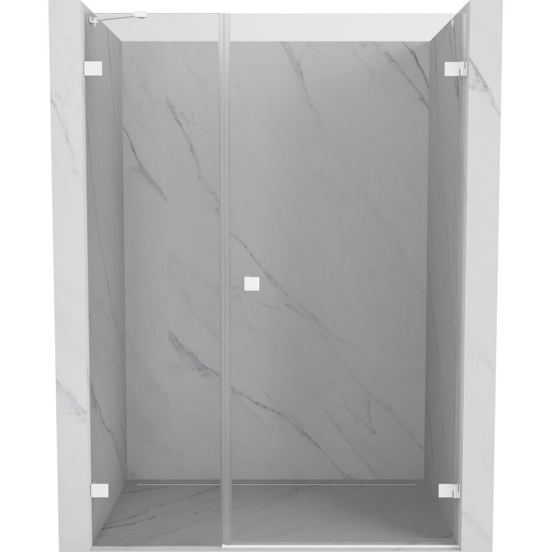 Mexen Lunar-B drzwi prysznicowe uchylne prawe 110 cm, transparent, białe - 832S-110-050-20-00-P