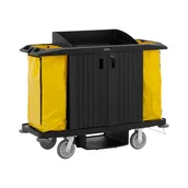 Wózki serwisowe - ulsonix Wózek hotelowy zamykany 250 kg 4 półki 2 worki nylonowe - miniaturka - grafika 1