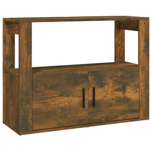 Szafka, przydymiony dąb, 80x30x60 cm, materiał drewnopochodny - Szafki do salonu - miniaturka - grafika 3