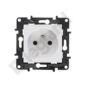 Gniazdka elektryczne - Legrand Gniazdo zasilające pojedyncze 2P+Z Niloe Step 863130 bez przesłony zaciski śrubowe białe - miniaturka - grafika 1