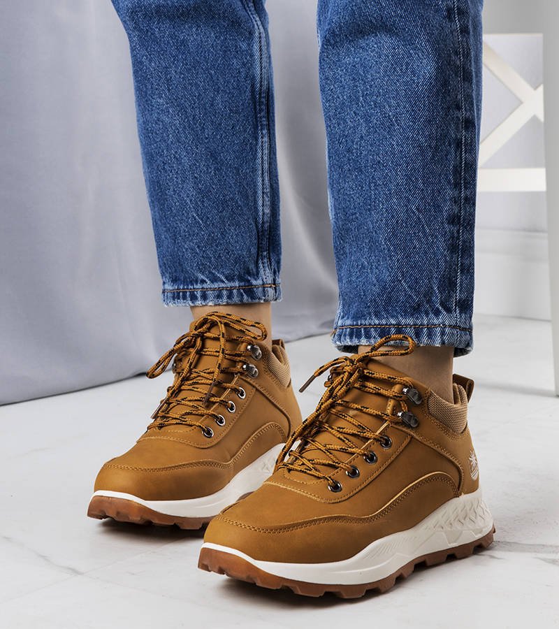 Brązowe ocieplane traperki damskie Durani-37