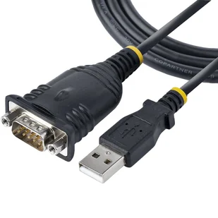 StarTech 1P3FP-USB-SERIAL zmieniacz płci / kabli DB-9 USB Typu-A Czarny - Adaptery i przejściówki - miniaturka - grafika 1