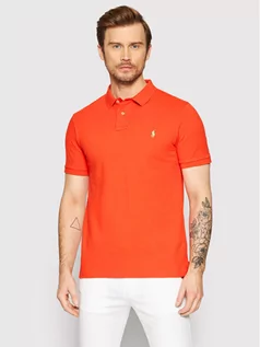 Koszulki męskie - Ralph Lauren Polo Polo 710536856323 Czerwony Slim Fit - grafika 1