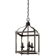 Lampy sufitowe - Elstead Lighting Mająca kolor brązu lampa wisząca Larkin 3-punktowa - miniaturka - grafika 1
