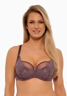 Biustonosze - Biustonosz z koronką Soft Nike 1135 miękki fioletowy  70G - miniaturka - grafika 1