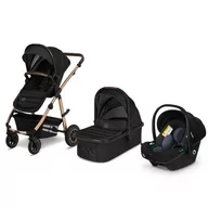 Wózki dziecięce - Lionelo Amber 3in1 wózek wielofunkcyjny Black Onyx - miniaturka - grafika 1