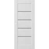 Drzwi wewnętrzne - Drzwi przesuwne pokojowe Vinci Nero białe 80 prawe Voster - miniaturka - grafika 1