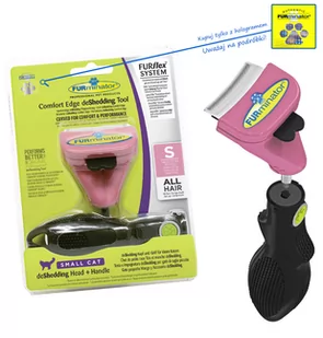 FURminator FURFLEX ZESTAW DO WYCZESYWANIA PODSZERSTKA DLA KOTÓW S FUR137023 mo - Szczotki i furminatory - miniaturka - grafika 1