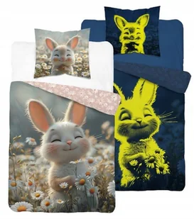Pościel dziecięca fluorescencyjna 160x200cm KRÓLIK - Pościel dla dzieci Pościel dziecięca fluorescencyjna 160x200cm KRÓLIK - Pościel dla dzieci - miniaturka - grafika 1