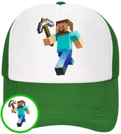 Czapki i chusty sportowe męskie - CZAPKA Z DASZKIEM MINECRAFT DLA DZIECI SIATKA ZIELONA BEJSBOLÓWKA - miniaturka - grafika 1