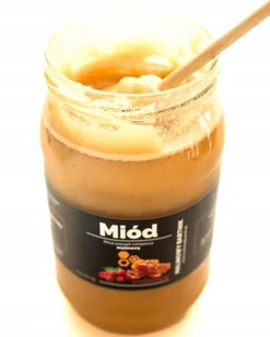 MIÓD Malinowy z kwiatów Malin 1kg Polskie Pasieki 2024 - Na przeziębienie - Miód - miniaturka - grafika 1