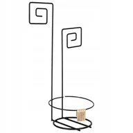 Kwietniki - Kwietnik wiszący metalowy 39 x 22 cm, czarny - miniaturka - grafika 1