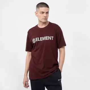 Koszulki sportowe męskie - Męski t-shirt z nadrukiem ELEMENT Blazin - bordowy - grafika 1