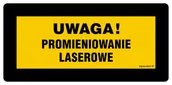 Systemy ekspozycyjne i znaki informacyjne - KB002 UWAGA! ŚWIATŁO LASEROWE, FN - FOLIA SAMOPRZYLEPNA; (200X100MM) - miniaturka - grafika 1
