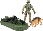 Zabawki militarne - Zest wojskowy ponton/żółnierz akces. 14334 - miniaturka - grafika 1
