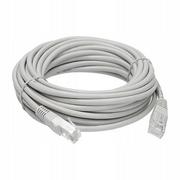 Kable komputerowe i do monitorów - Patchcord kabel sieciowy LAN UTP RJ45 5e 30m szary - miniaturka - grafika 1
