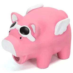 Latająca Różowa Świnka Lateksowa Zabawka Dla Psa Z Dźwiękiem 9X6X6Cm - Zabawki dla psów - miniaturka - grafika 1