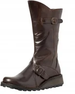 Kozaki damskie - FLY LONDON KOZAKI KOWBOJKI BRĄZOWE SKÓRZANE 37 ŻND - miniaturka - grafika 1