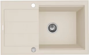 Pyramis Zlew SPARTA PLUS LUX 78X48) 1B 1D wanilia 70084001) 70084001 - Zlewozmywaki - miniaturka - grafika 1