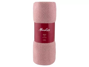 Koc poliestrowy Miss Lucy Solo 130x150 cm różowy - Koce - miniaturka - grafika 1