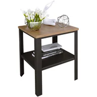 Ławy i stoliki kawowe - Minimalistyczny Stolik Czarny Kawowy + Dąb Lancelot A3-D73 - miniaturka - grafika 1