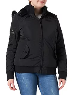 Kurtki damskie - Lonsdale London London ULWELL damska kurtka zimowa z kapturem czarny czarny M 115794 - grafika 1