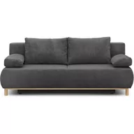 Sofy i kanapy - Ławka rozkładana 3-osobowa MIKA - Ciemnoszary sztruks - Pojemnik do przechowywania - Dł. 192 x wys. 84 x gł. 93 cm - miniaturka - grafika 1