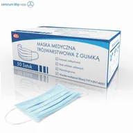 Maseczki ochronne i antywirusowe - MASKA MEDYCZNA TRÓJWARSTWOWA Z GUMKĄ TYP II EN14683 (OP.=50SZT.) - miniaturka - grafika 1