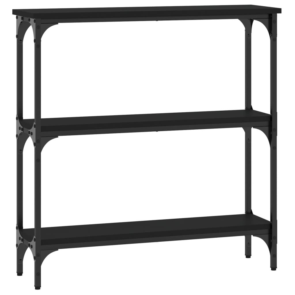 vidaXL Stolik konsola czarny 75x22,5x75 cm materiał drewnopochodny