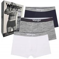 Majtki męskie - Wrangler Canva elastyczne bokserki męskie bawełniane majtki 3 sztuki S - miniaturka - grafika 1
