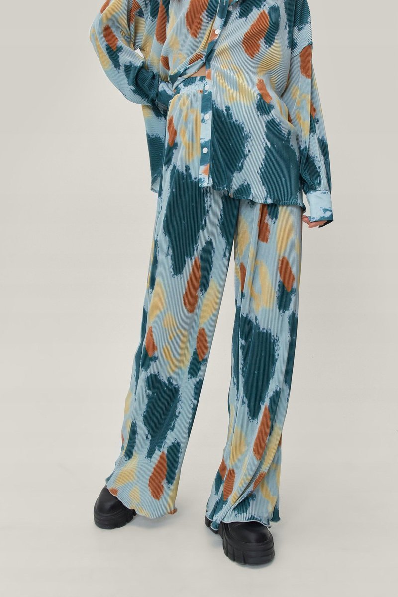 NASTY GAL SPODNIE NIEBIESKIE PALAZZO BASIC 38 OEE