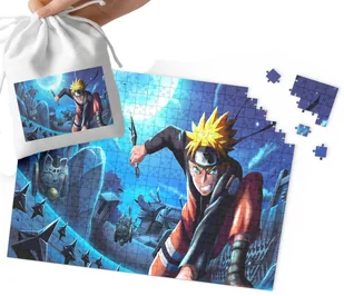 PUZZLE - NARUTO WZORY Z BAJEK I GIER PREZENT DLA DZIECI 24el +WORECZEK - Puzzle - miniaturka - grafika 1