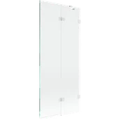 Parawany nawannowe - Mexen Lunar parawan nawannowy 2-skrzydłowy prawy 80 x 150 cm, transparent, biały - 897-080-100-20-00-P - miniaturka - grafika 1