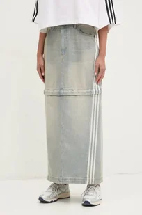 adidas Originals spódnica jeansowa DENIM ZIP SKIRT kolor niebieski mini prosta JX9215 - Spódnice - miniaturka - grafika 1