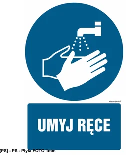 SIGNPROJECT GL012 - Umyj ręce 500x750 - Tablice BHP - miniaturka - grafika 1