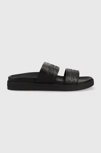 Calvin Klein klapki ERGO SLIDE - HF MONO damskie kolor czarny HW0HW01535 - Klapki i japonki damskie - miniaturka - grafika 1